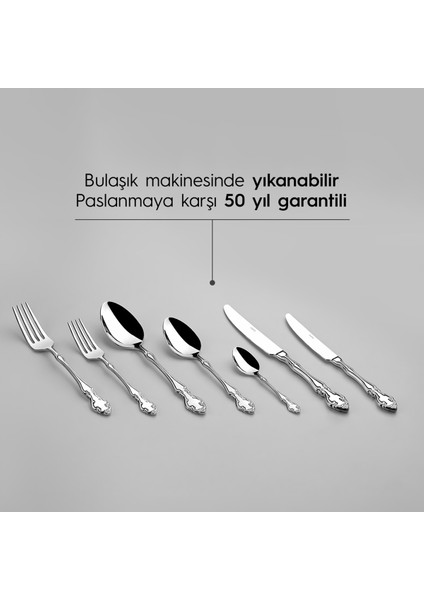 Adriana Sade 12 Kişilik 89 Parça Deri Kutulu Çatal Kaşık Bıçak Takımı fırsatları