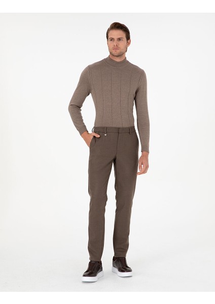 Kahverengi Ex. Slim Fit Kumaş Pantolon modelleri