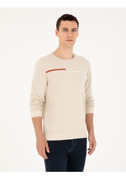 Camel Regular Fit Sweatshirt