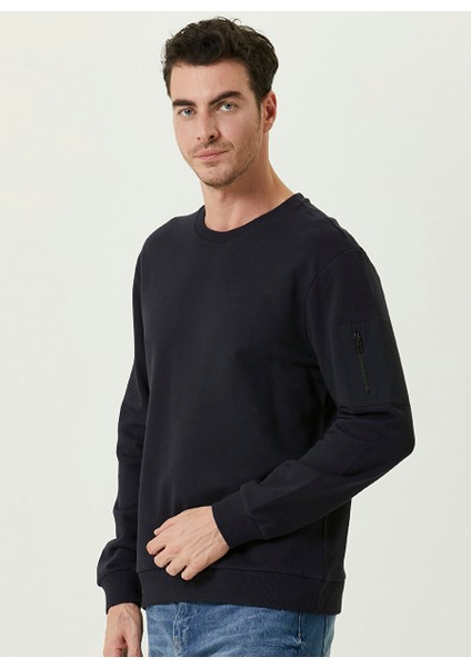 Bisiklet Yaka Lacivert Erkek Sweatshırt 1085997 modelleri