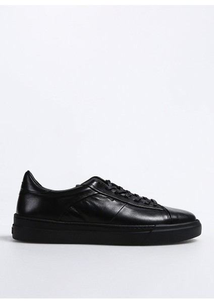 Siyah Erkek Deri Sneaker 323-02