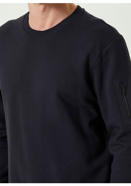 Bisiklet Yaka Lacivert Erkek Sweatshırt 1085997 indirimleri