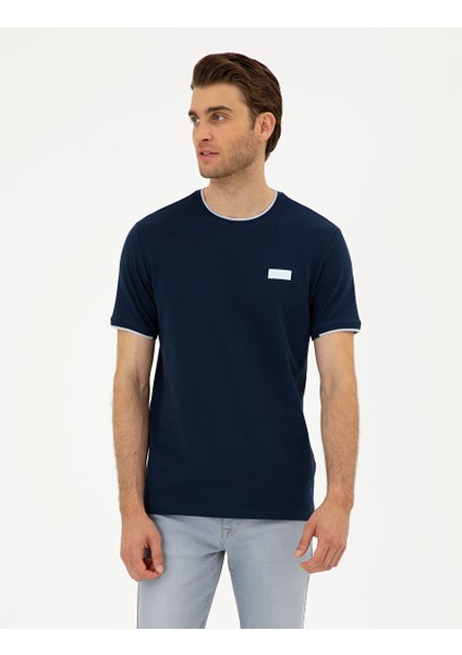 Lacivert Slim Fit Tişört