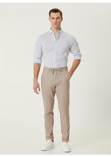 Normal Bel Duble Paça Jogger Vizon Erkek Pantolon 1090657