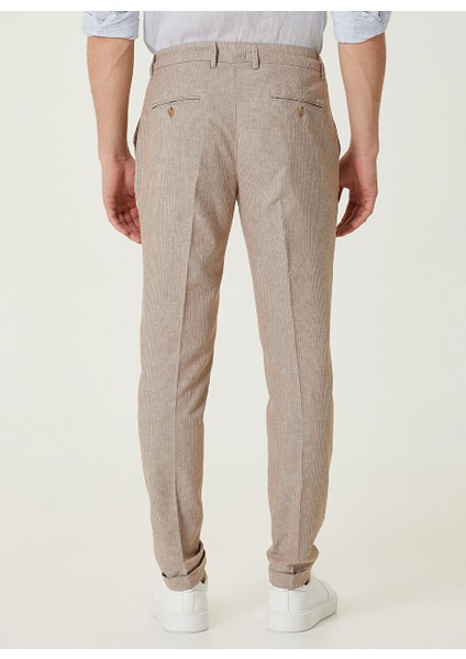 Normal Bel Duble Paça Jogger Vizon Erkek Pantolon 1090657