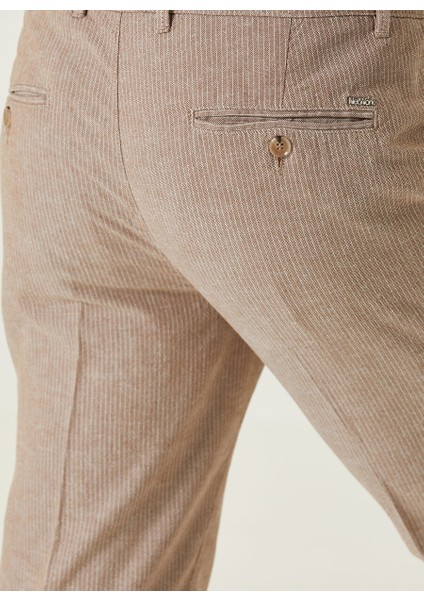 Normal Bel Duble Paça Jogger Vizon Erkek Pantolon 1090657