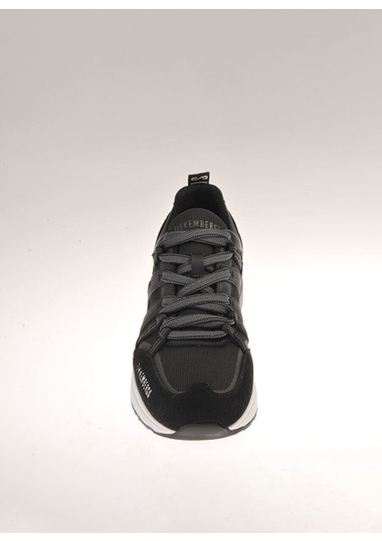 Siyah-Gri Erkek Deri Sneaker 20213/CP