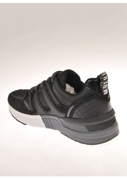 Siyah-Gri Erkek Deri Sneaker 20213/CP