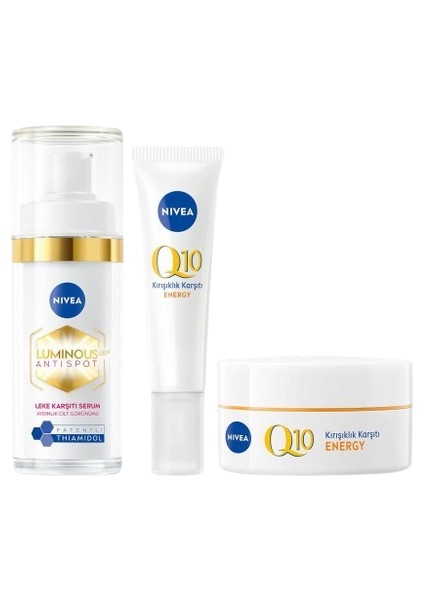 Spf15 Q10 Energy Gündüz Kremi 50ml, Luminous Thiamidol Etkili Serum 30ml Ve Göz Krem