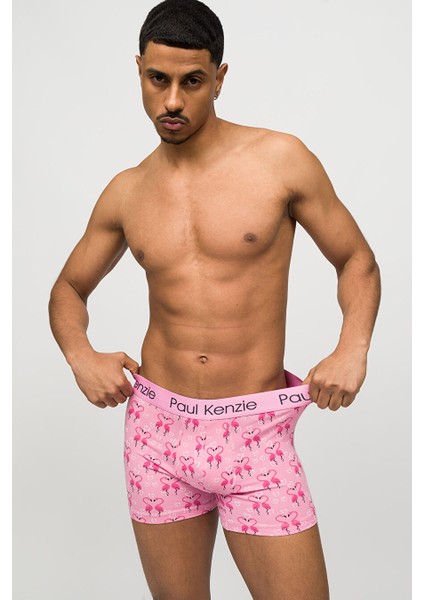 Desenli Erkek Boxer - Couple Collection Flovemingo