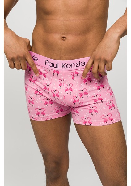 Desenli Erkek Boxer - Couple Collection Flovemingo