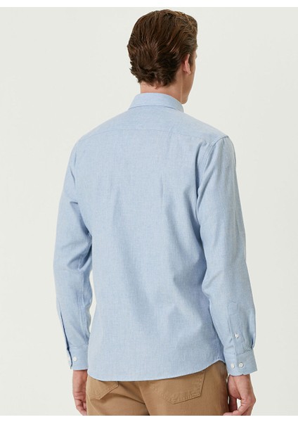 Açık Mavi Erkek Gömlek Slim Fit Düz Gömlek 1092974 indirimleri