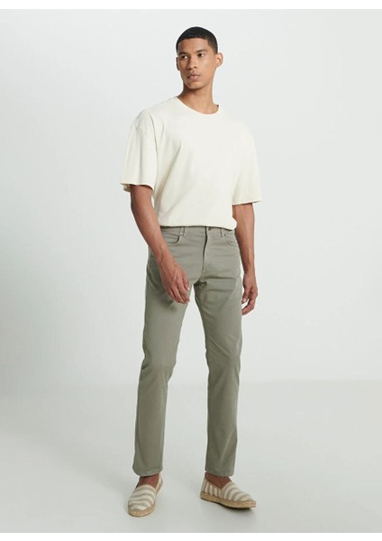 Normal Bel Slim Fit Haki Erkek Chino Pantolon L72AA5708A95 Extrememotion Slim Pan fiyatları