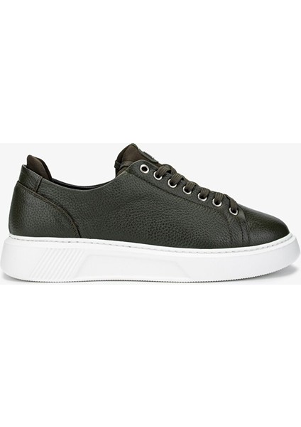 Erkek Hakiki Deri Yeşil Sneakers & Spor Ayakkabı