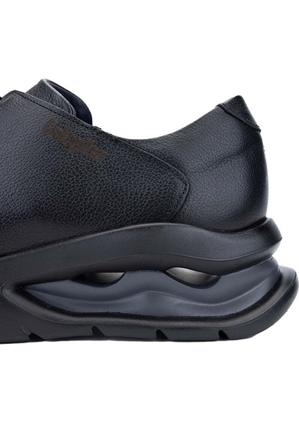 Erkek Hakiki Deri Siyah/gri Sneakers & Spor Ayakkabı