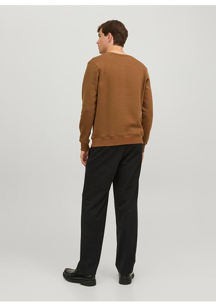 Bisiklet Yaka Kahve Erkek Sweatshırt 12241106_JPRBLABLAKE Sweat Crew Nec