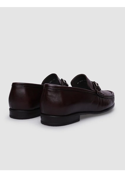 %100 Hakiki Deri Kahverengi Erkek Loafer modelleri