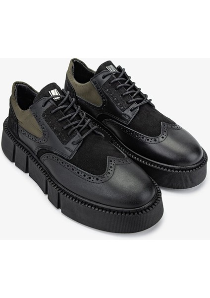 Erkek Hakiki Deri Siyah Sneakers & Spor Ayakkabı