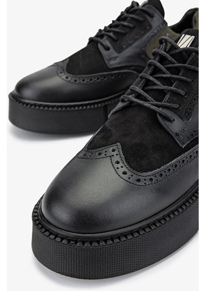 Erkek Hakiki Deri Siyah Sneakers & Spor Ayakkabı