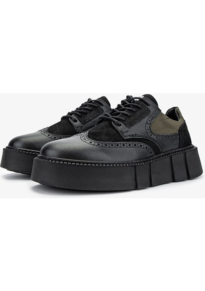 Erkek Hakiki Deri Siyah Sneakers & Spor Ayakkabı
