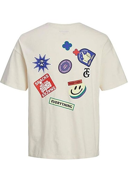 Erkek T-Shirt Jordecal Tee Ss Crew Neck Tg Ln 12254175-BUTTERCREAM fiyatları