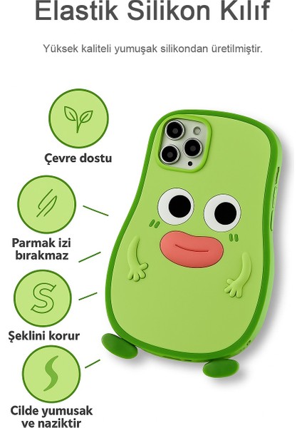 iPhone 11 Uyumlu Şirin Avokado Desenli Koruyucu Silikon Telefon Kılıfı fırsatları