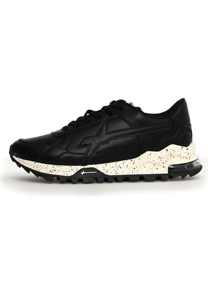 Siyah Erkek Deri Sneaker Breeze 3-M