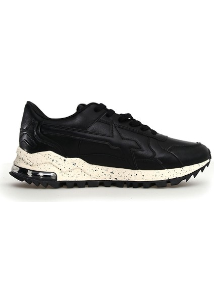 Siyah Erkek Deri Sneaker Breeze 3-M