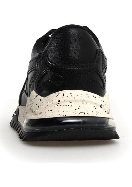 Siyah Erkek Deri Sneaker Breeze 3-M
