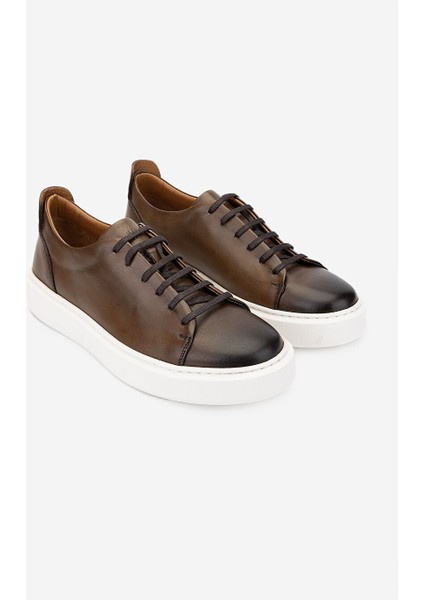 Erkek Hakiki Deri Ceviz Sneakers & Spor Ayakkabı