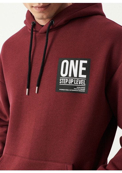 Kapüşonlu Loose Fit Kırmızı Erkek Sweatshirt L222673-222 modelleri