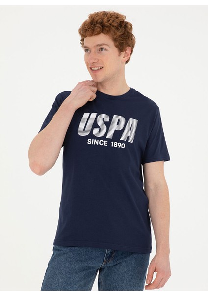 Bisiklet Yaka Lacivert Erkek T-Shirt Tever modelleri