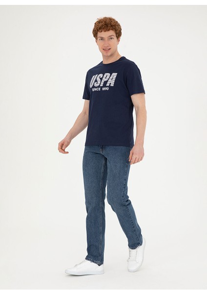 Bisiklet Yaka Lacivert Erkek T-Shirt Tever fırsatları