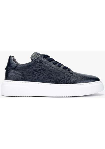 Cess Erkek Lacivert Floter Hakiki Deri Sneakers & Spor Ayakkabı