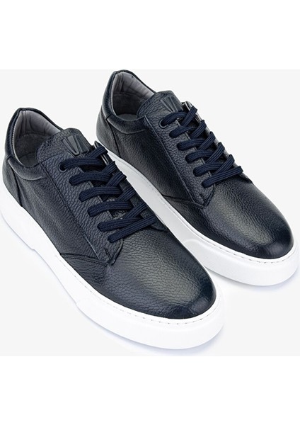 Cess Erkek Lacivert Floter Hakiki Deri Sneakers & Spor Ayakkabı
