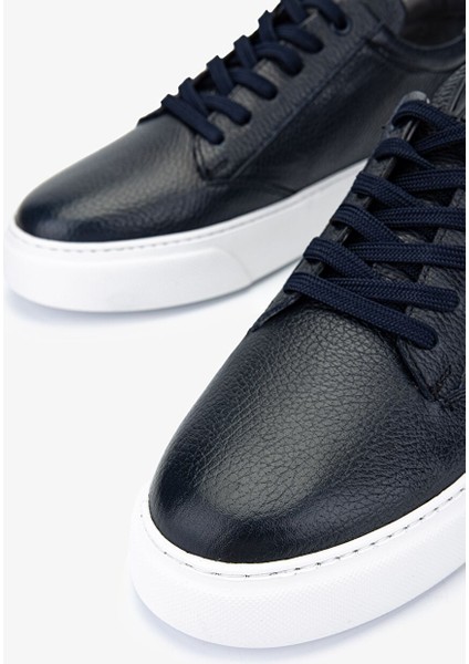 Cess Erkek Lacivert Floter Hakiki Deri Sneakers & Spor Ayakkabı