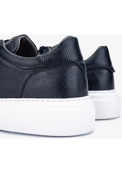 Cess Erkek Lacivert Floter Hakiki Deri Sneakers & Spor Ayakkabı