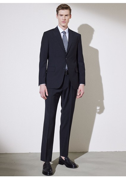 Siyah Erkek Mono Yaka Slim Fit Takım Elbise BBSP23MSU030