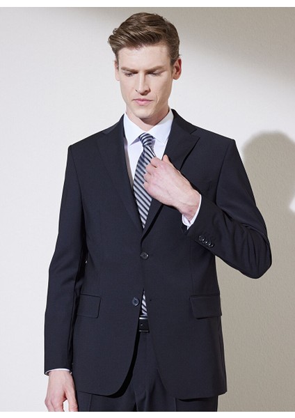 Siyah Erkek Mono Yaka Slim Fit Takım Elbise BBSP23MSU030 fırsatları