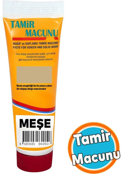 Tamir Macunu Ahşap Parke Meşe Mobilya Dolgu Çatlak Çizik Giderici 200 gr Kullanıma Hazır Macun