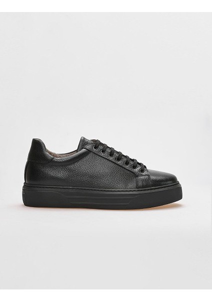 Siyah Erkek Deri Sneaker 28930