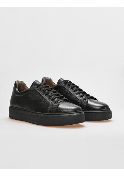 Siyah Erkek Deri Sneaker 28930