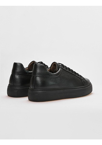 Siyah Erkek Deri Sneaker 28930