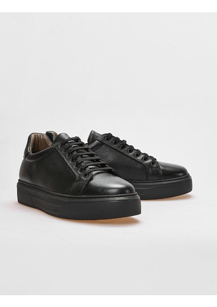 Siyah Erkek Deri Sneaker 28930