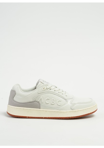 Beyaz Erkek Deri Sneaker Shacbbl