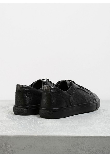 Siyah Erkek Deri Sneaker Tena modelleri
