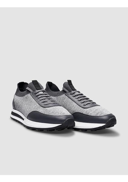 Gri Erkek Deri Sneaker 30026 fiyatları