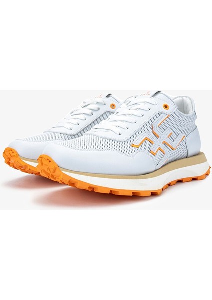 Fabi Erkek Hakiki Deri Beyaz/turuncu Sneakers & Spor Ayakkabı fırsatları
