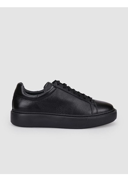 Siyah Erkek Deri Sneaker 125417Y