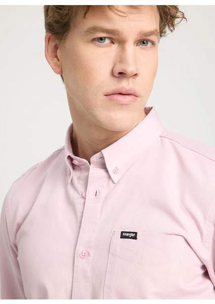 Regular Fit Pembe Erkek Gömlek W241464611 Uzun Kollu Gömlek